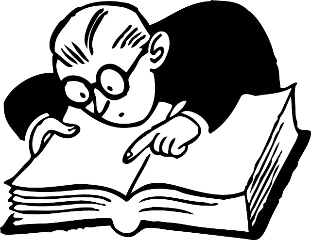 Illustration eines lesenden Mannes